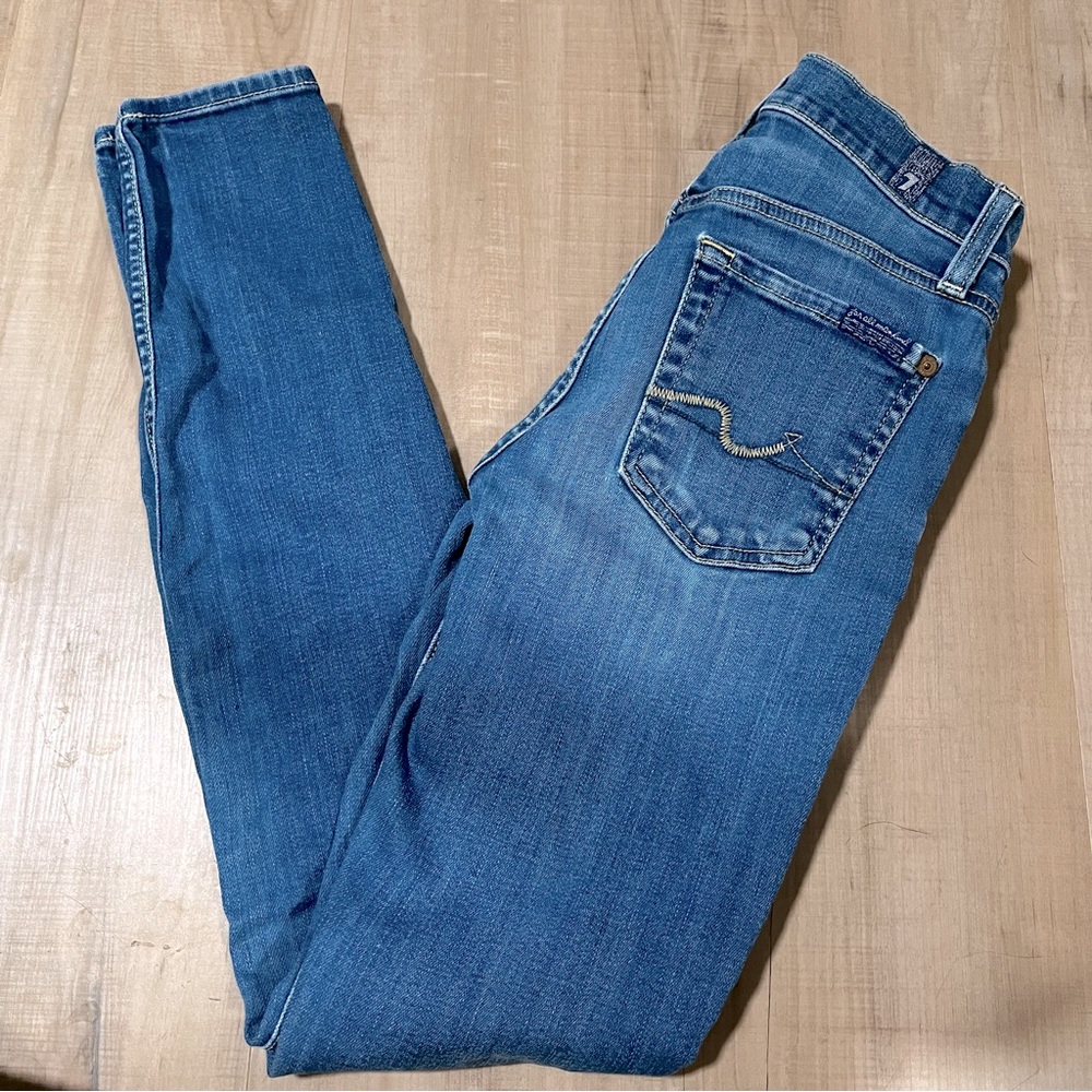 7 For All Mankind Gwenevere Ankle Skinny Mid Rise Jean
